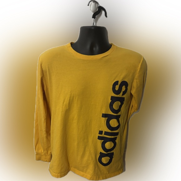 Adidas Kids Mustard Long Sleeve Tee - Picture 1 of 1